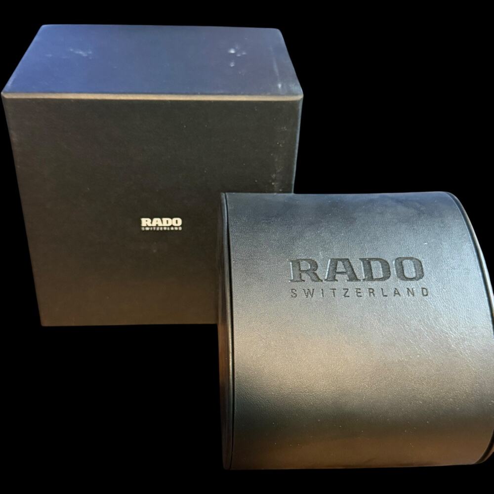 Rado Switzerland Black Watch Box Case Set Original Packaging Luxury Storage